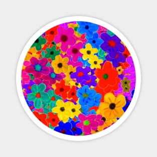 Extreme Floral Pattern Magnet